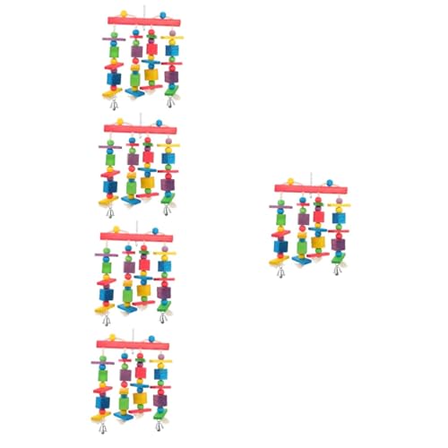 Yardwe 5st Papagei Vogel Spielzeug Papagei Kauspielzeug Vogelbarsch Kauspielzeug Für Sittiche Farbiges Sittichspielzeug Haustier Spielzeug Kauspielzeug Für Vögel Zubehör Hängend Edelstahl von Yardwe