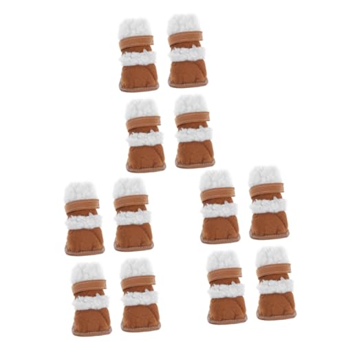 Yardwe 6 Paare Schneestiefel Für Haustiere Hunde Schneeschuhe Hundeschuhe Für Große Hunde Haustier Katze Winterschuhe Komfortkleidung Für Haustiere Welpenstiefel Hündchen Sherpa Draussen von Yardwe