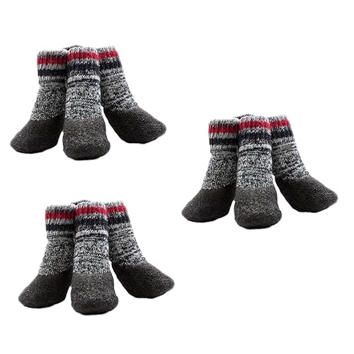 Yardwe 6 Paare rutschfeste Hundesocken rutschfeste Stiefeletten für Hunde Schuh pet paw Paws pfotenschutz warme Socken wasserdichte Socken Haustiersocken Haustier Hund Socken klein Boden von Yardwe