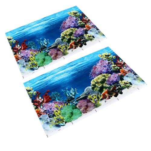 Yardwe 6 STK Aufkleber für Aquarien 3D-Bilder Aquarium Aquarium Aufkleber wandverkleidung Wand polsterung Aufkleber aus Aquarienpapier Aquarium Aquarium Papier haften Poster -Bild von Yardwe