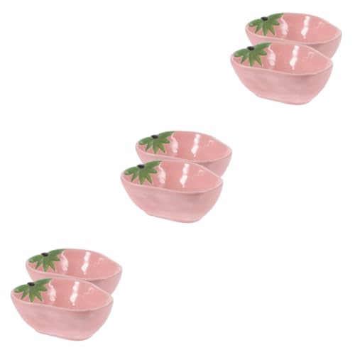 Yardwe 6 STK Hamster-Futterteller tierfutterbehälter pet Bowl Kleiner Wassernapf für Hamster Kleiner Tiernapf Tank Heu Lebensmittel Nudelholz Keramiknäpfe für Haustiere Hamsterwasser Rosa von Yardwe