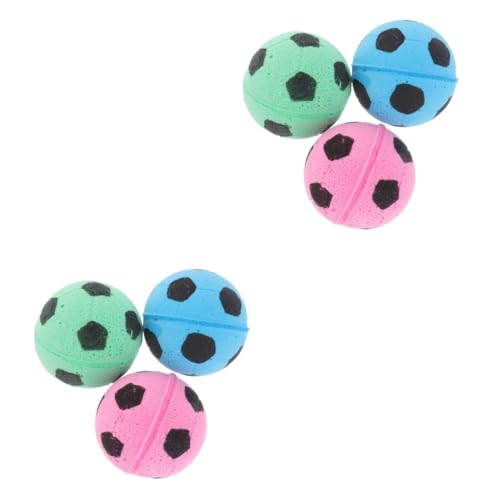 Yardwe 6 STK Katze fußball Spielzeug Kugelbahn für Katzenspielzeug schäumende Produkte für Haustiere twocolors Two Colors Spielzeuge Pet-Ball-Spielzeug Ballspielzeug für Katzen beissen von Yardwe