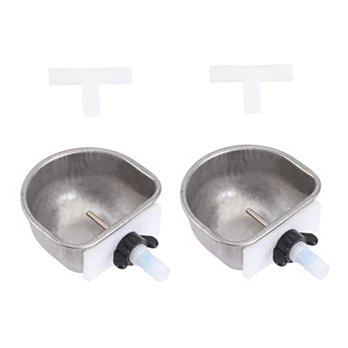 Yardwe 6 Sätze Kaninchen-wasserbrunnen Trinkbecher Für Geflügel Geflügeltränke Edelstahl Tränke Hasenwasser Hasennippeltränke Behälter Für Die Wasserfütterung Coop Rostfreier Stahl Silver von Yardwe