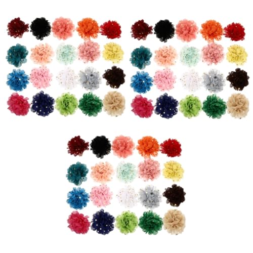 Yardwe 60 STK Zubehör Für Haustierhalsbänder Blumen Hundehalsband Mehrfarbige Hundehalsbandblumen Hundehalsband Krippenzubehör Geblümtes Welpenhalsband Chiffon-Stoff Krawatte von Yardwe