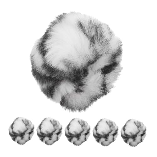 Yardwe 6St Pet Bälle interaktives katzenspielzeug Katzen katzenball katzenminze katzenminze Ball Pomponbälle für Katzen Kätzchenspielzeug Plüsch Black von Yardwe