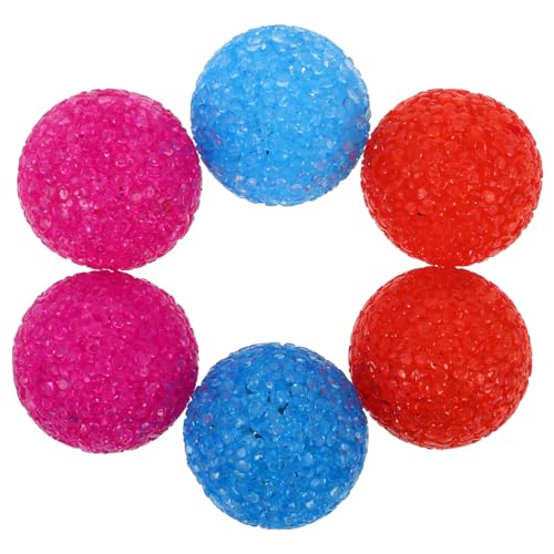 Yardwe 6st Katzenspielzeugball Kätzchenspielzeug Kätzchen-Ball-Spielzeug Hund Nackenkissen Katzenspielzeug Mit Glöckchen Katzenball Katzenkugel Glocke Klein Kristallkugel Haustier Plastik von Yardwe