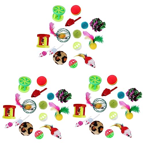 Yardwe 72 STK Katzenspielzeug Interactive cat Toy Kitten Spielzeug Verschiedene Spielzeuge mit Katzenminze Spielzeug treten Spielzeug zum Treten von Katzen Kätzchen Kratzspielzeug kauen von Yardwe