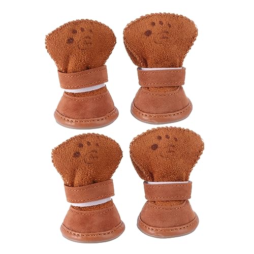 Yardwe 2 Sets Lässige Haustier-hundeschuhe Warme Stiefel – Sohle Und Verstellbarer Verschluss Für Wetter Größe XXL 4 Stück X 2 von Yardwe