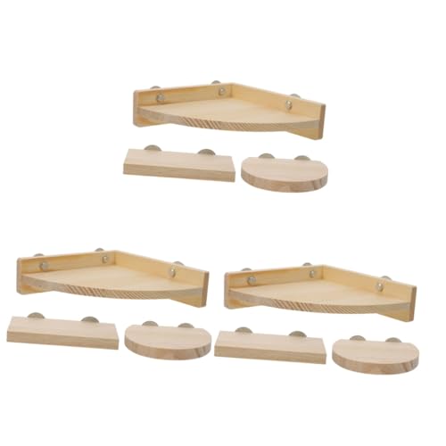 Yardwe 3sets Vogel Barsch Stand Plattform Für Papagei Holz Vogelkäfig Zubehör Pet Papagei Liefert 3 Stücke * 3 von Yardwe