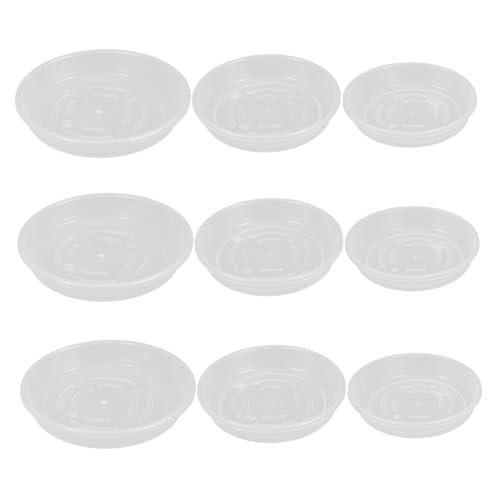 Yardwe 9Stücke Teiliges Plastiktöpfe Untersetzer Transparente Pflanzenschalen mit Wasserauffangfunktion für Blumentöpfe für Pflanzenpflege und Stabilität Yardwe 9Stücke Teiliges Plastiktöpfe Untersetzer Transparente Pflanzenschalen mit Wasserauffangfunktion für Blumentöpfe für Pflanzenpflege und Stabilität von Yardwe