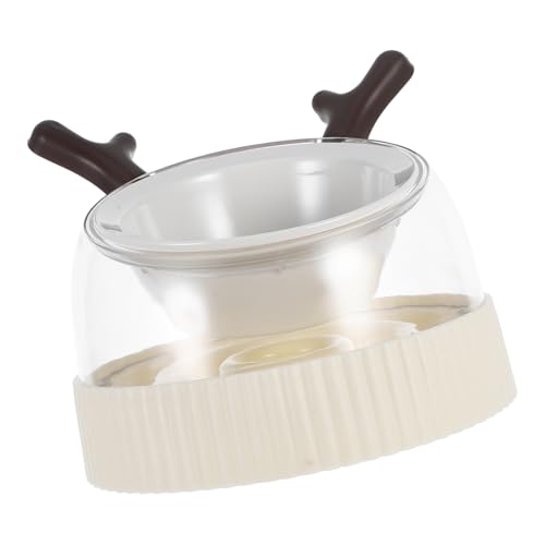 Yardwe Anti-Kipp-haustiernapf Hundenäpfe Fressnapf Für Futter Futterautomat Kombi-Feeder Mini-Dekoration Katzenfutter Tablett Lebensmittel Utensilien Feeder Light Brown Keramik von Yardwe