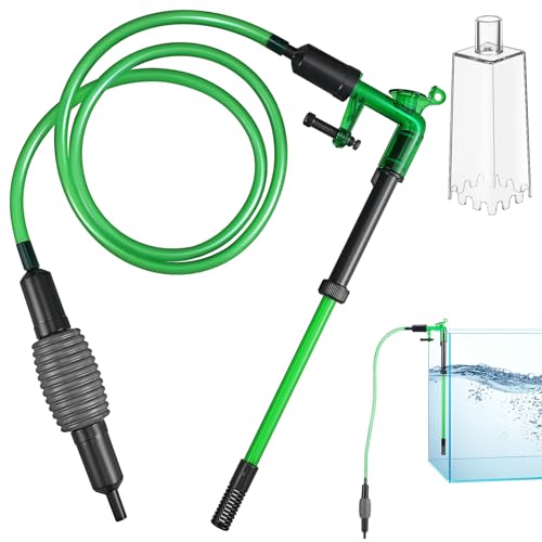 Yardwe Aquarium-Kies-Reiniger, 3-in-1 Aquarium-Wasserwechsler Vakuum-Siphon-Set, Aquarium-Sandreiniger, Aquarium-Reinigungsset von Yardwe