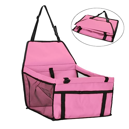 Yardwe Autotasche für Hunde Hund Auto netztasche Autotransporter für Haustiere mit Sicherheitsleine hundeautositz Hunde autositz Auto Hundetransporter Hundesicherheits-Reisetasche Rosa von Yardwe