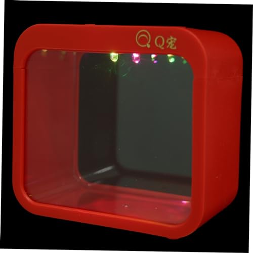 Yardwe Betta-Box kleines Fischzuchtbecken Betta-Fisch-Aquarium Pflanzen-Kits Versteck der Betta-Fischhöhle wohnzimmerdeko Easy putz Mini-Aquarium Kleines Aquarium mit Lampe Plastik rot von Yardwe