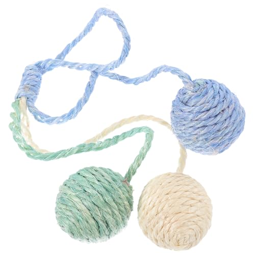 Yardwe Cat Ball Toy Hanging Sisal Ball Katze Interaktives Spielzeug Im Innenbereich Hängende Haustierkatze Kratzkugelspielzeug von Yardwe