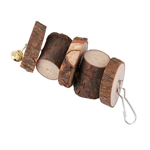 Yardwe Kauspielzeug Aus Holz für Papageien Chinchillas Eichhörnchen Haustiere Zähneknirschen 12 cm Naturholzspielzeug für Kleintiere von Yardwe