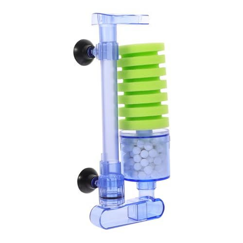 Yardwe Filter für Fischbecken innenfilter wasserreiniger Aquaristikpumpe schwammfilter Aquarium Pump Belüfter einstellbar Belüftung Draht Abs Aquarienfilter Aquariumzubehör Plastik Blue von Yardwe