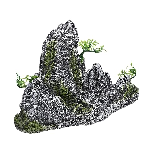 Yardwe Aquarium Decor Realistische Steingarten Schmuck Lebensechte Harz Steingarten Statue Für Aquarium von Yardwe