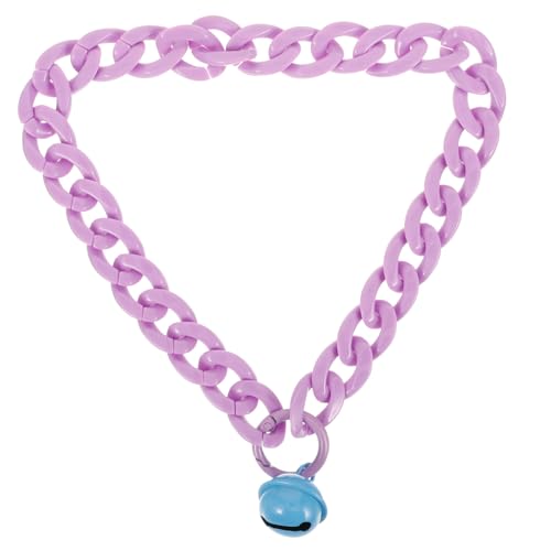 Yardwe Glockenhalsband für Haustiere bellen Kragen hundehalstuch Dog hundehalsband hundehalskrause katzenhalsband Welpenhalsband tragbares Hundehalsband Acryl Violett von Yardwe