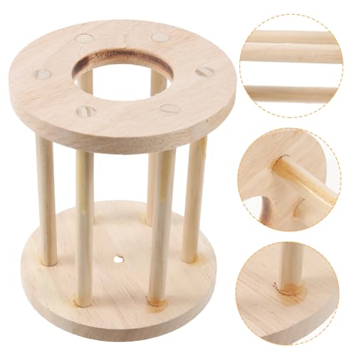 Yardwe Hamster Feeder Holz Gras Rack Haustier Käfig Montieren Container Lebensmittel von Yardwe