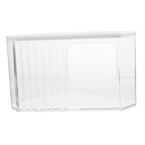 Yardwe Hamster Badezimmer Toilette Kleintiere Badewanne Hamster Badewanne Kleintier Toilette Kleintierbadewannenzubehör Staubbad-Chinchilla Badeschüssel für Rennmäuse Abs Transparent von Yardwe