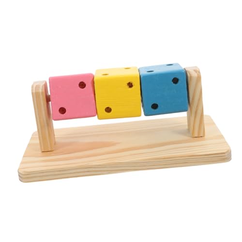 Yardwe Kauspielzeug Aus Holz Für Kleintiere Multifunktionales Spielzeug Chinchilla Hase Hamster Meerschweinchen Natürliche Holzplattform Zur Bereicherung von Yardwe