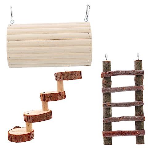 Yardwe Komplettes Hamster-spielset – Tunnel Leiter Und Baumstamm Aus Holz – Haustier-aktivitätszentrum Für Kleintiere Yardwe Komplettes Hamster-spielset – Tunnel Leiter Und Baumstamm Aus Holz – Haustier-aktivitätszentrum Für Kleintiere von Yardwe