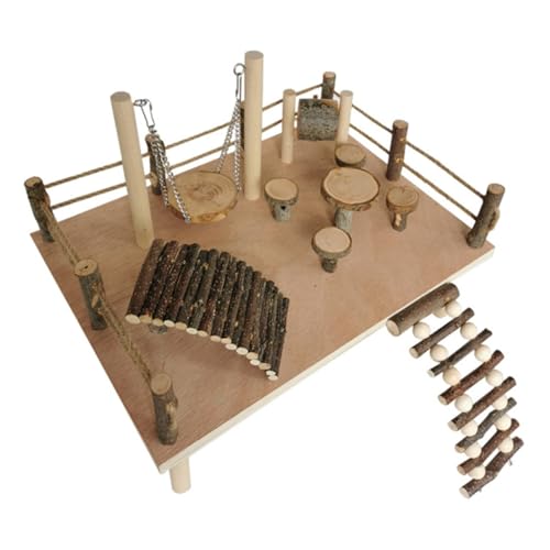 Yardwe Hamster Kletterleiter Mausleiter Kletterleiter Hamsterleiter Spielzeug Holzleiter Kleine Haustierleiter Kleine Tierleiter Spielzeug Rennmäuse Leiter von Yardwe