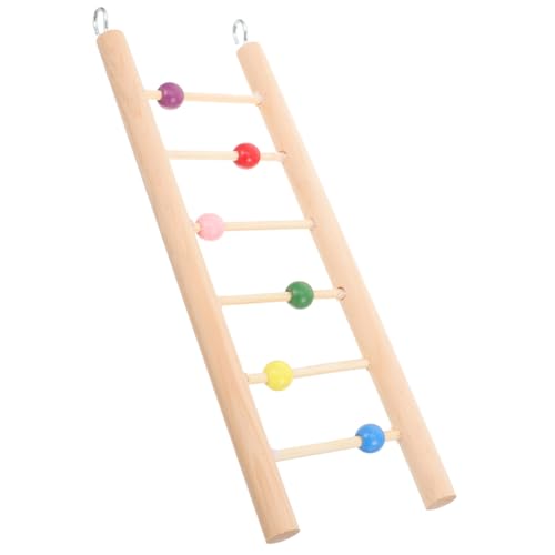 Yardwe Hamster-Klettervogelleiter Vogel-Trittleiter Papageienleiter Vogelspielzeug holzspielzeug Spielset aus Holz Spielzeuge Vogeltrainingsleiter Wellensittich-Trainingsleiter-Spielzeug von Yardwe