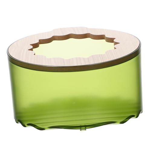 Yardwe Hamster Toilette Hamster klo Hamster sandbad Chinchilla Badezimmer Hamster Badezimmer Hamsterbad Rennmäuse Toilette Wannen Hamster-Sand-Badewanne Hamster-Sandbadehaus hölzern Green von Yardwe