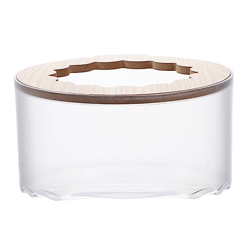 Yardwe Hamster Toilette Lebewesen Hamsterbad Kleintierbehälter Hamsterkäfig Hamsterspielzeug Hamster klo Hamster sandbad Hamster-Sandbad Rattentoilette Hamsterversteck hölzern Transparent von Yardwe