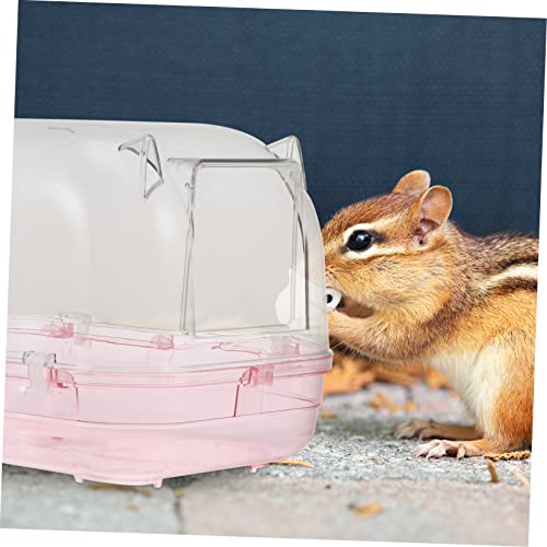 Yardwe Hamsterbad Hamster Toilette Hamster klo Ratte Heimtierbedarf Kuscheltier Hamster Badewanne kleines Haustier-Badebecken Badebehälter für kleine Haustiere Meerschweinchen Badebox von Yardwe