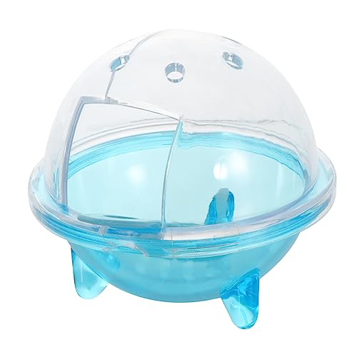 Yardwe Hamsterbad Haustier Hamster Badezimmer Hamsterkäfig Badezimmer Kleines Haustier-badebecken Sandbadbehälter Für Rennmäuse Haustier Hamster Toilette Badesand Hasenkäfige Plastik Blue von Yardwe