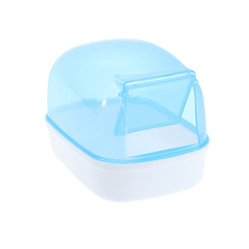 Yardwe Hamsterbad Volltransparentes Sandbad Badesand Hamstersandbad Badewanne Sandbad Geschirr Sandbad Hamster klo plastikwanne Badebecken für Hamster Badebecken für Kleintiere Blue von Yardwe