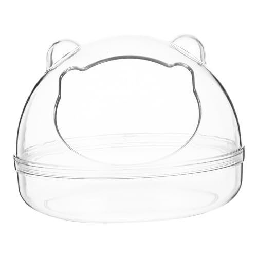 Yardwe Hamsterbad Wasserflasche Container Chinchilla Wasserschale Stopper Hamster klo Hamster sandbad Hamster-Sandbad Badewanne für Hamster Badebehälter für Hamster Plastik Transparent von Yardwe