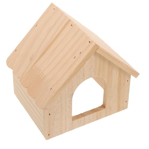 Yardwe Hamsterhaus Aus Holz Für Kleintiere Schlafversteck Und Spielhaus Für Rennmäuse Meerschweinchen Und Kaninchen Natürliches Material Stabil Und Gemütlich Für EIN Sicheres von Yardwe