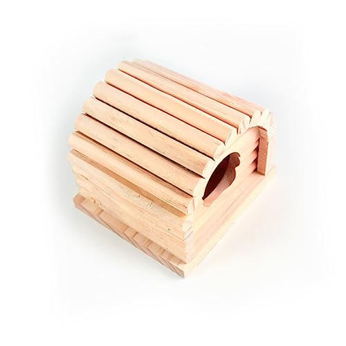 Yardwe Hamsterhütte aus Holz langlebiges Kauspielzeug Hamsterhaus für Hamster als Haustier nagerhaus Hamster Versteckspielzeug Hamsterhaus aus Holz Hamsterspielzeug aus Holz Bambus von Yardwe