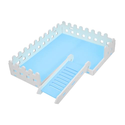 Yardwe Hamsterständer Hamster hamsterspielzeug Small Animal Toy Hamster Resting Platform Hedgehog Toy Heu Liner Hamsterspielplattform Plattformspielzeug für Haustiere PVC Blue von Yardwe