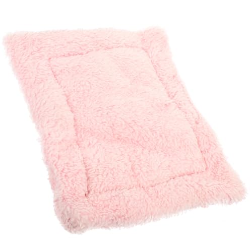 Yardwe Hamsterstreu Meerschweinchen Decke Futter Für Meerschweinchenkäfige Fleecedecke Wollteppiche Plüsch Hamster Pad Meerschweinchen Schlafunterlage Sherpa Haustier -Bett Rosa von Yardwe