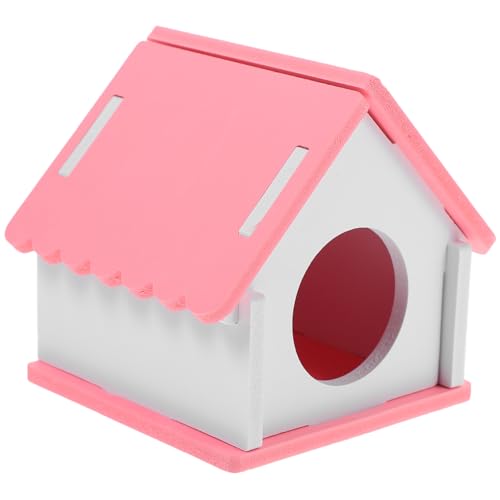 Yardwe Hamsterversteck Hamsterlabyrinth Käfig hamsterhaus Hamster häuschen Spielzeuge Hamsterhütte Hamsterhäuser Chinchilla Igel Zubehör Meerschweinchen Goldene Bärenhöhle PVC Rosa von Yardwe