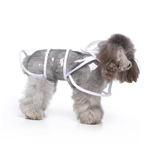 Yardwe Haustier Hund Overall Hund Cool Hundemäntel Hündchen Regenmantel Haube Regenmäntel Hundemantel Wasserdicht Haustier Regen Slicker Hunderegenmantel Mit Kapuze Slicker Poncho Weiß von Yardwe