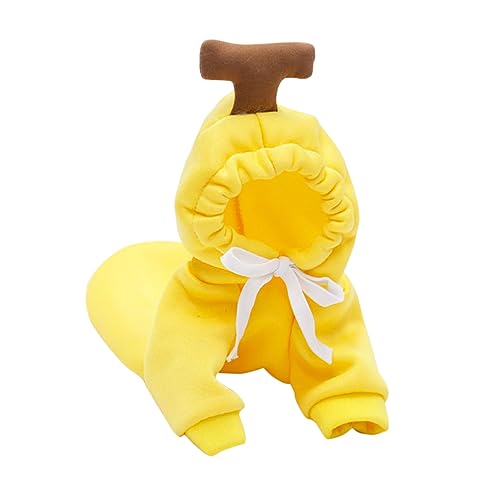 Yardwe Haustier-Pullover Haustierkleidung Herbst-Hunde-Hoodie Hundedekor Hundekleidung Welpen-Pullover-Shirt Kleidung Für Obsthunde Herbst Welpen Kleidung Welpenkleidung Yellow Polyester von Yardwe