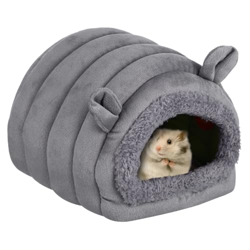 Yardwe Haustierhaus für Meerschweinchen Kleines Chinchillahaus meerschweinchen Bett Zubehör für Meerschweinchen nagerhaus haustierbett Hamsterversteck Chinchilla-Bett PP Baumwolle Grey von Yardwe