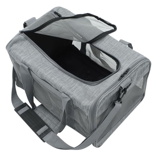 Yardwe Haustiertasche tiertransporttasche hundekäfig Hundeträger Dog cage Katzen Rucksack Hundetasche gießen hundekotbeutel Tragbare Transportbox für Katzen Outdoor-Welpenträger Netz Grey von Yardwe