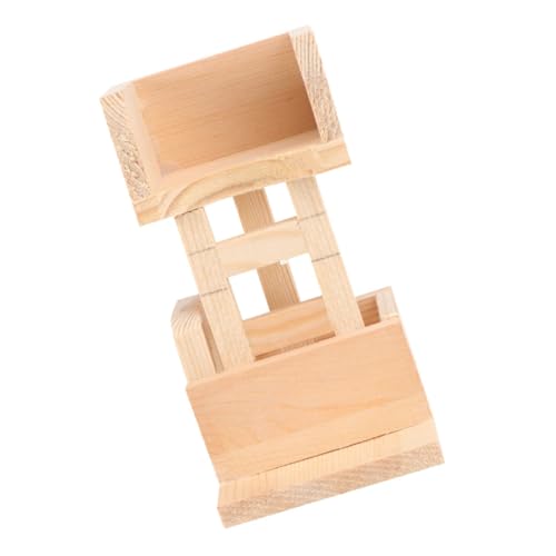 Yardwe Haustiertreppe Hamsterkäfig Rennmaus Hamsterhaus Hamsterwippe Hamsterkostüm Hasen-anreicherungsspielzeug Hamsterleiter Für Hamster Kaninchen Heu Hängebrücke Hölzern von Yardwe