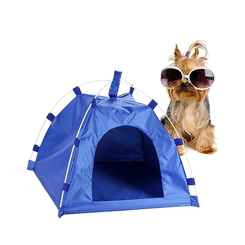 Yardwe Haustierzubehör Katzen- Und Hundezelte Abnehmbares Haustierzelt Hundebett Blaues Haustierzelt Outdoor-zubehör Für Haustiere Sommerzelte Outdoor-Produkt Universal- von Yardwe