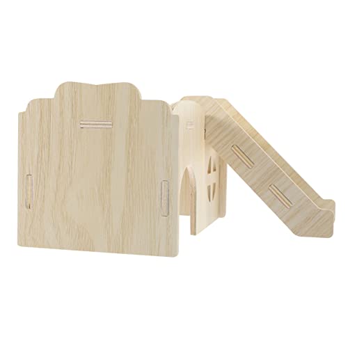 Yardwe Holzhaus Holzkäfig Spielzeug Chinchilla Käfig Spielzeug Burg Kleines Haustier Hütte Chinchilla Spielzeug Zuhause Mini Käfig Spielzeug Zubehör Kleines Käfigspielzeug von Yardwe