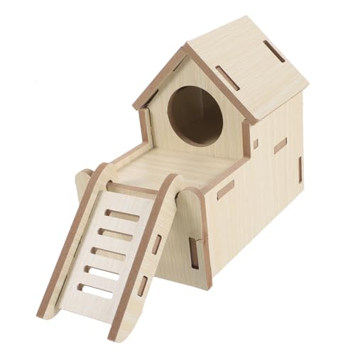 Yardwe Hamster Versteck Leiter Holz Spielhaus für Tiere Pet Supply Chinchilla Hütte Holz Nest von Yardwe