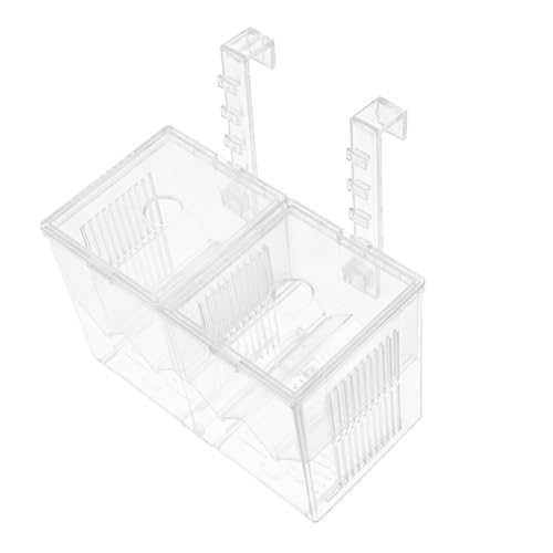 Yardwe Isolationsbox für Aquarien Futterspender Aquarium Panzer Käfig Netz Fischzuchtbox für Isolation Zuchtfall für Aquarien Brutinkubatoren für Aquarien Zuchtbehälter Acryl Transparent von Yardwe