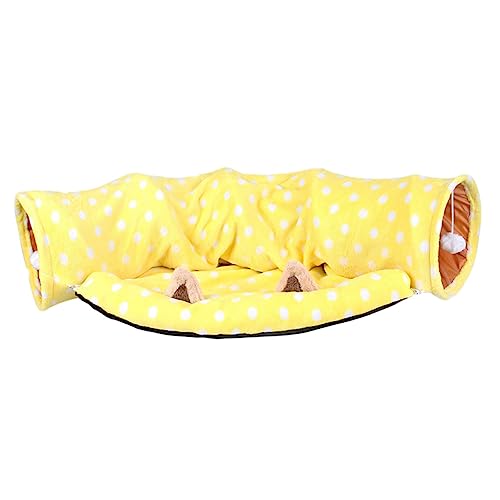 Yardwe Kanal für Katzennester katzenbett Hamster röhren haustierbett katzenbetg pet Bed petbett cat Bed katzentunnel Spielzeug Aber faltbar Hase Kaninchenfell Meerschweinchen Flanell von Yardwe